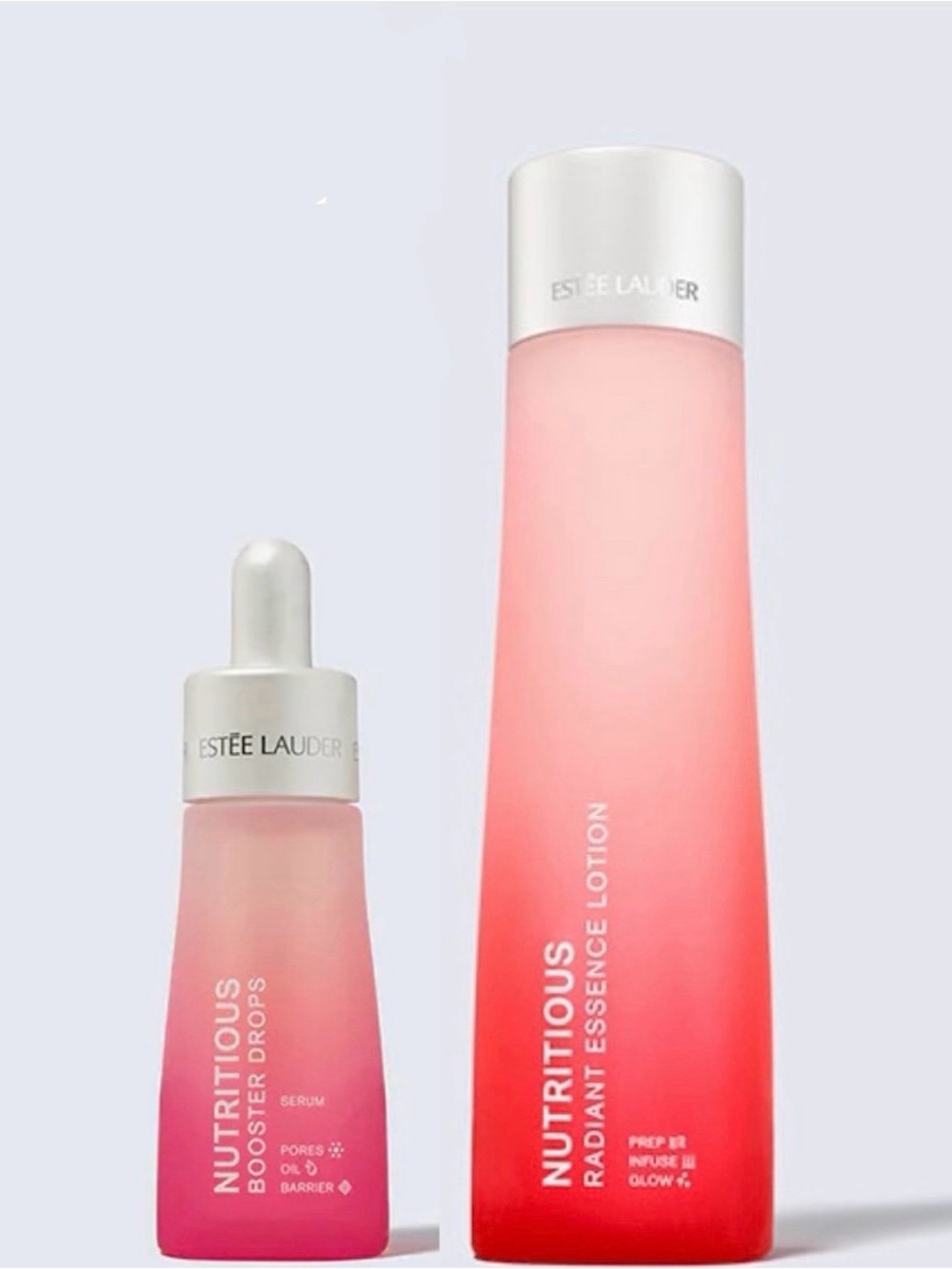 ESTEE LAUDER NUTRITIOUS SKINCARE SET SERUM OIL 30ML + ESSENCE LOTION 200ML, NIB